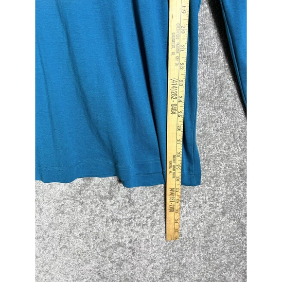 Duluth Trading Longtail Tee T-Shirt Womens XL Teal Cotton Long Sleeve Crewneck - Picture 5 of 6